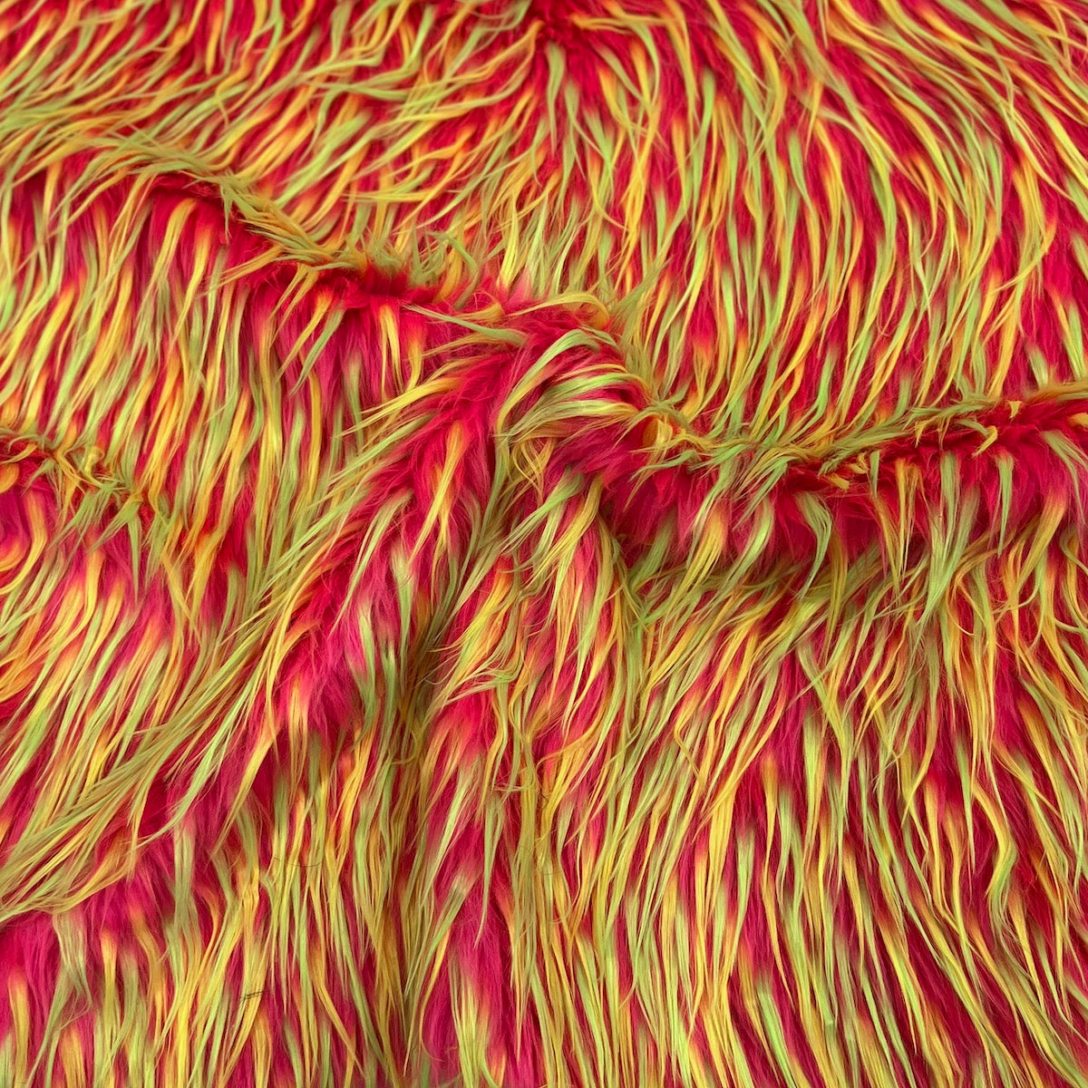 Three Spike Shaggy Faux Fur Fabric