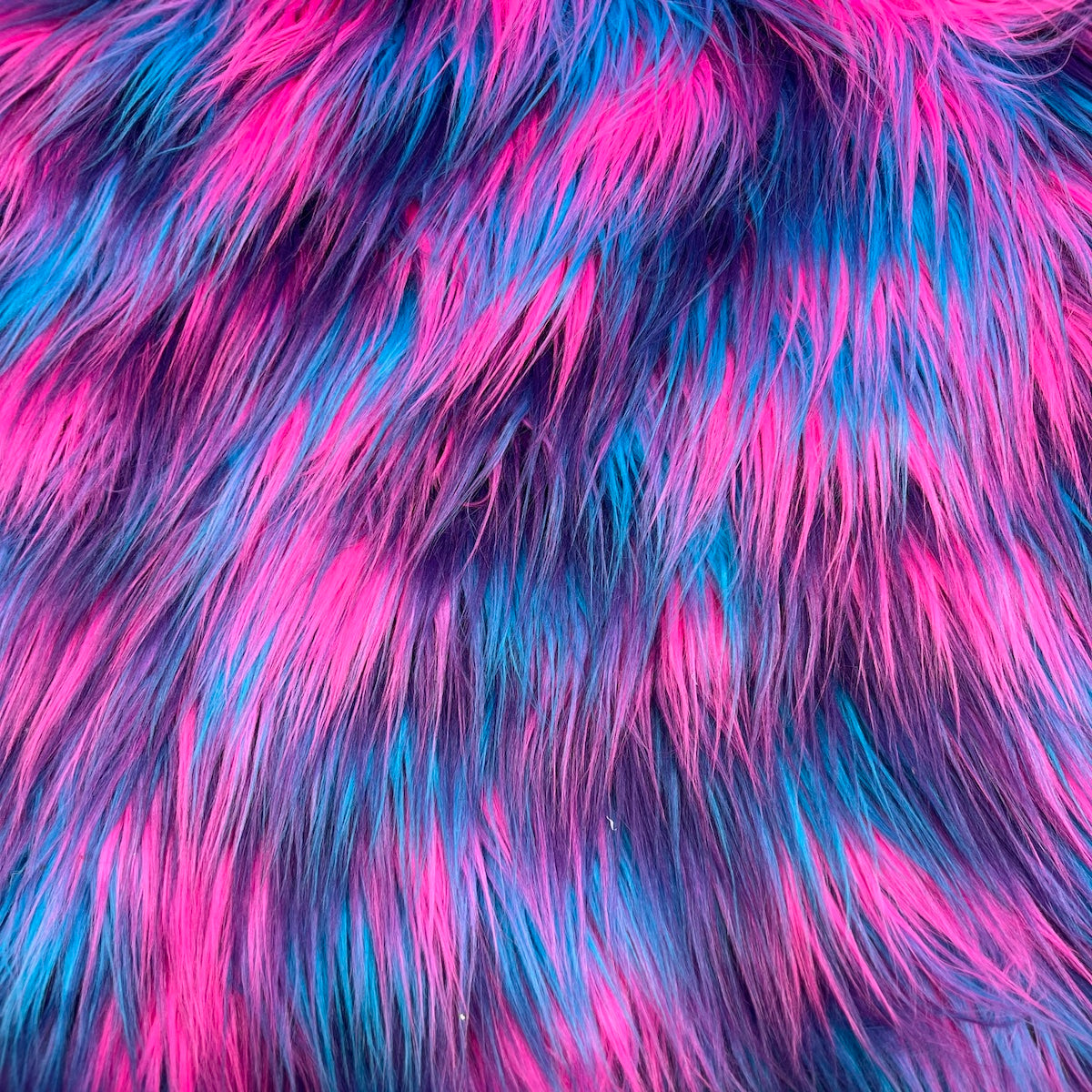 Three Tone Shaggy Faux Fur Fabric - Prismatic Fiber Arts