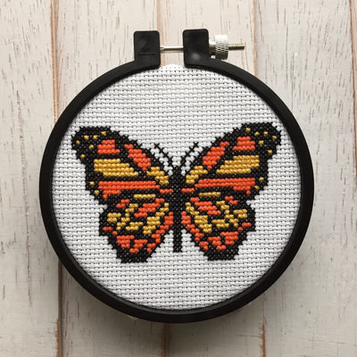 Butterfly Counted Cross Stitch DIY KIT Beginner - Prismatic Fiber Arts
