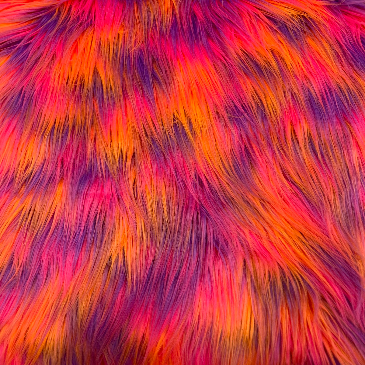 Three Tone Shaggy Faux Fur Fabric - Prismatic Fiber Arts