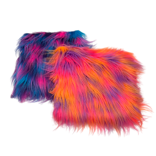 Three Tone Shaggy Faux Fur Fabric - Prismatic Fiber Arts
