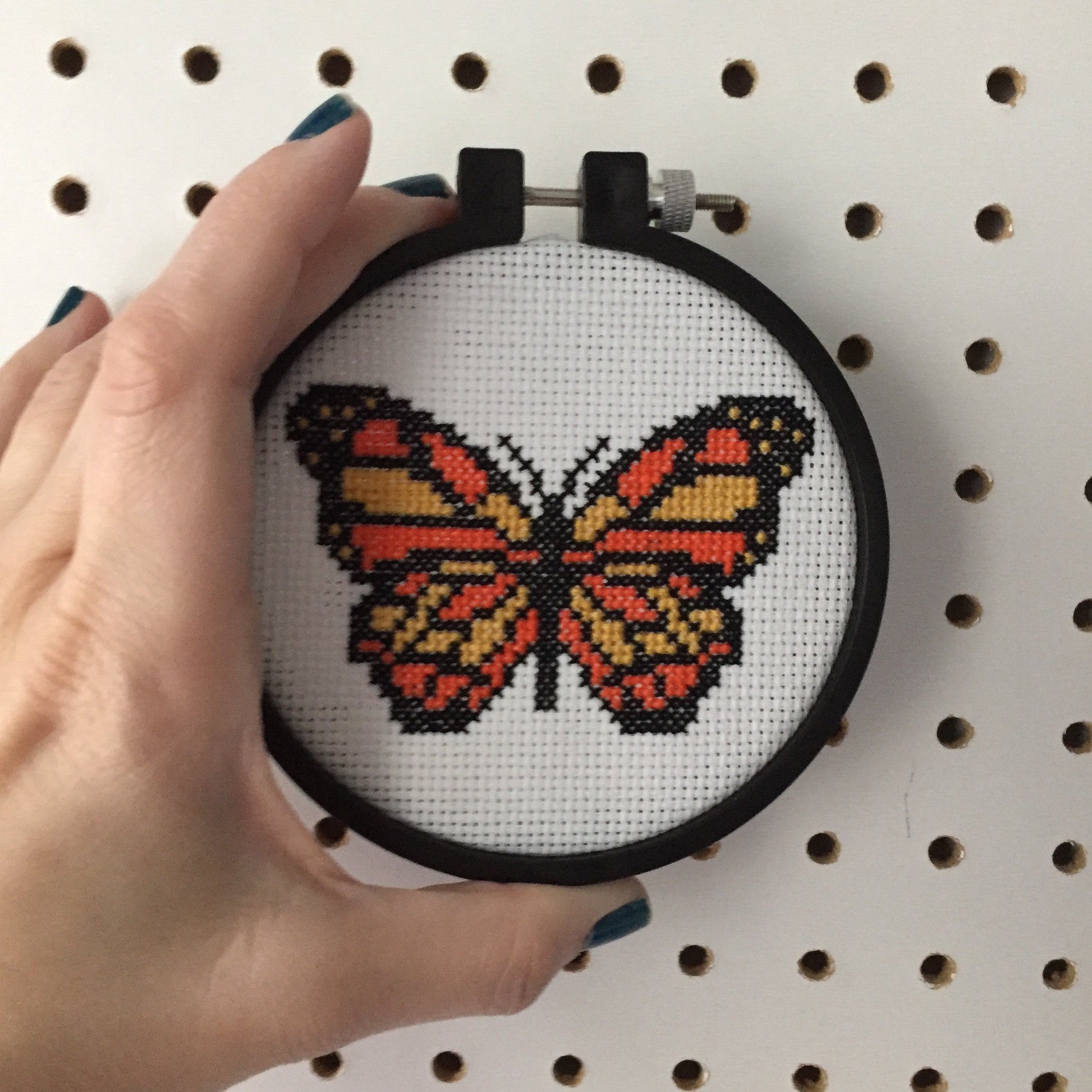 Butterfly Counted Cross Stitch DIY KIT Beginner - Prismatic Fiber Arts