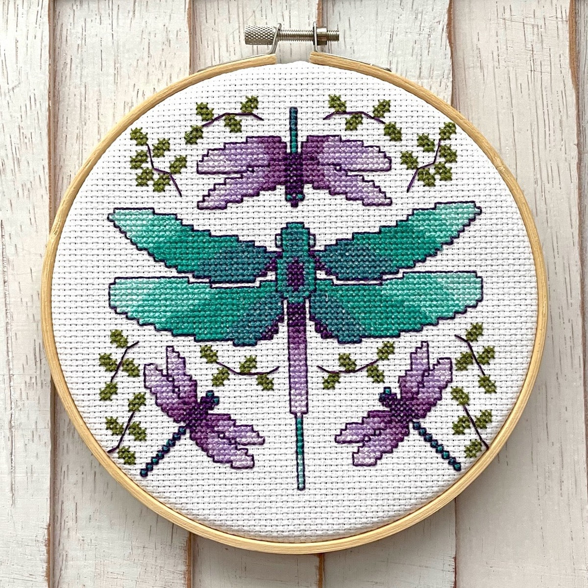 Dragonflies Cross Stitch Kit - Prismatic Fiber Arts