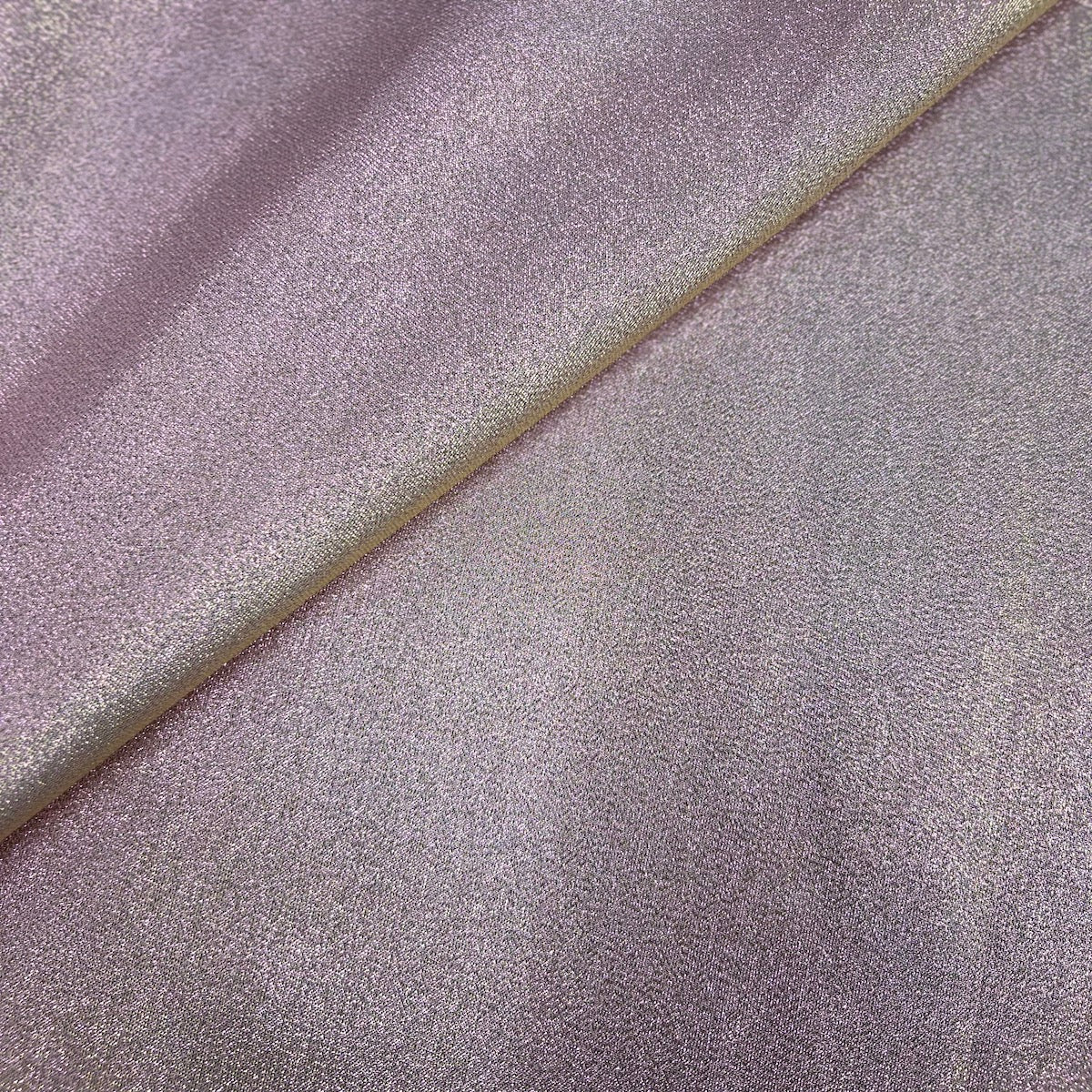 Iridescent Glitter Lurex Faux Satin Fabric - Prismatic Fiber Arts
