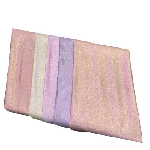 Iridescent Glitter Lurex Faux Satin Fabric - Prismatic Fiber Arts