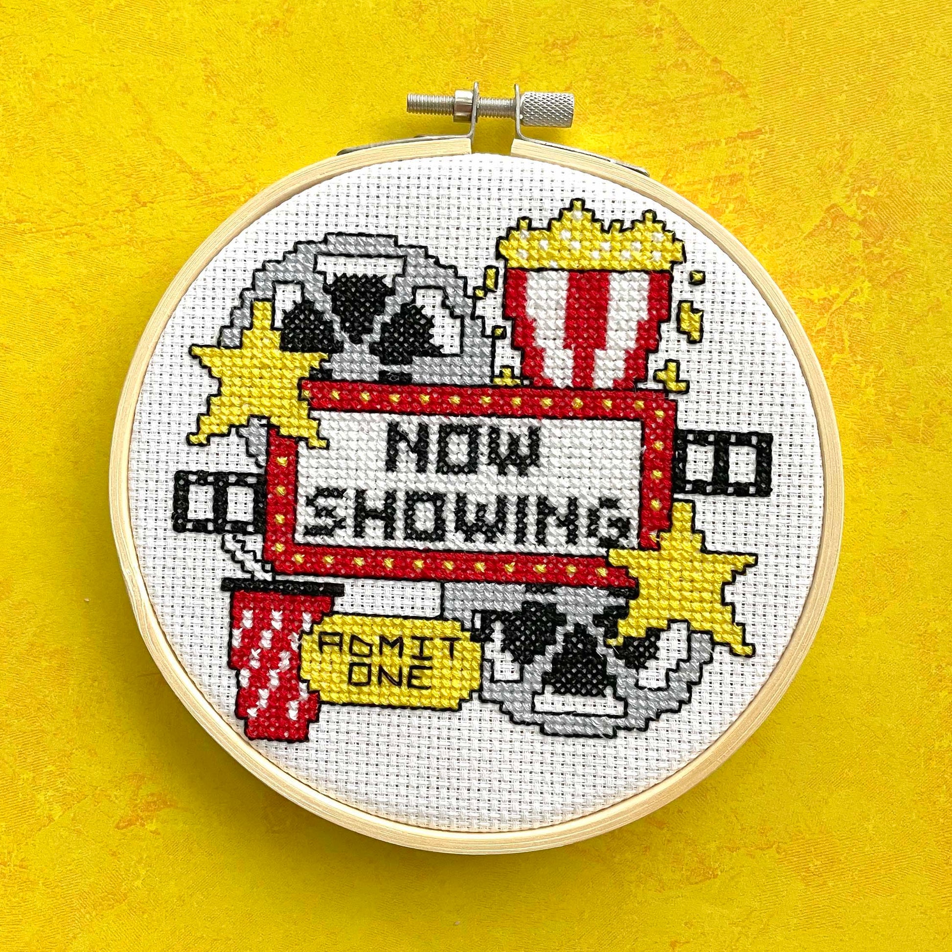 At The Movies Counted Cross Stitch Kit - Prismatic Fiber Arts