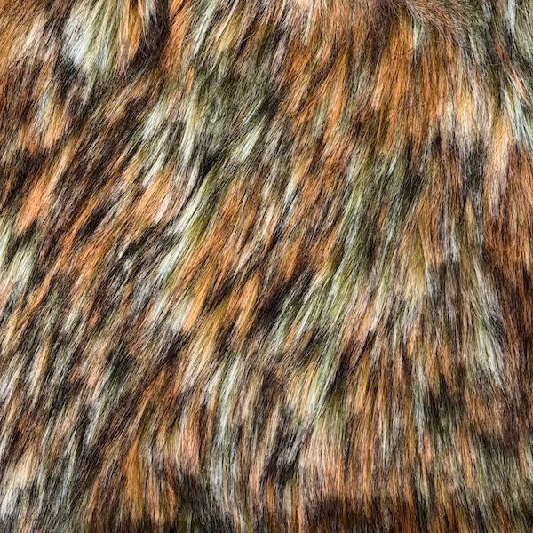 Three Tone Shaggy Faux Fur Fabric - Prismatic Fiber Arts