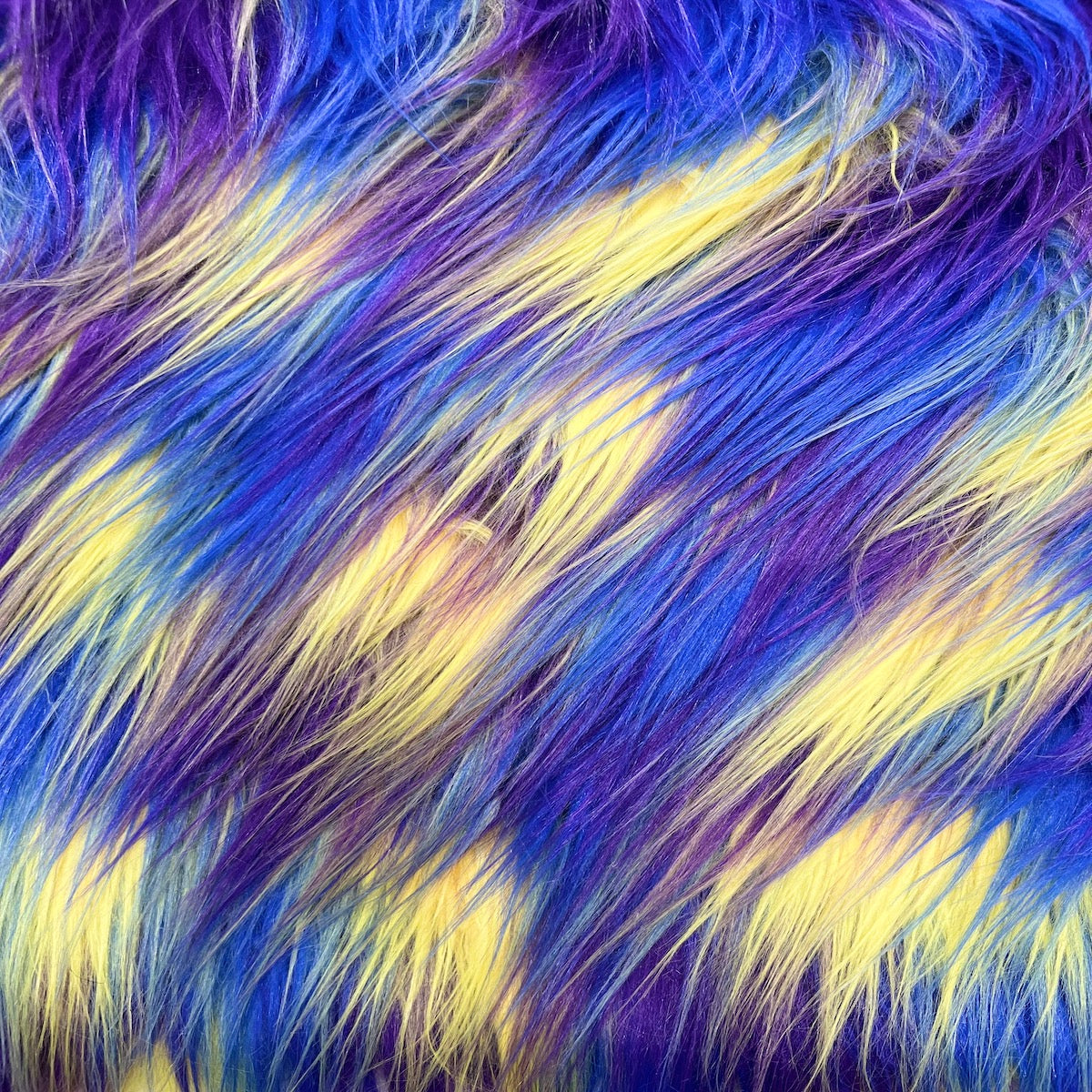 Three Tone Shaggy Faux Fur Fabric - Prismatic Fiber Arts