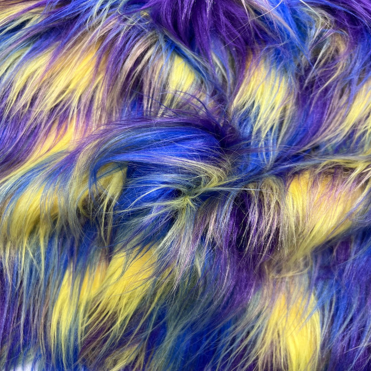 Three Tone Shaggy Faux Fur Fabric - Prismatic Fiber Arts