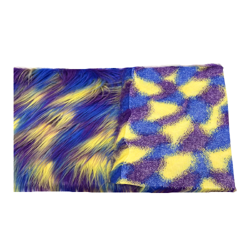 Three Tone Shaggy Faux Fur Fabric - Prismatic Fiber Arts