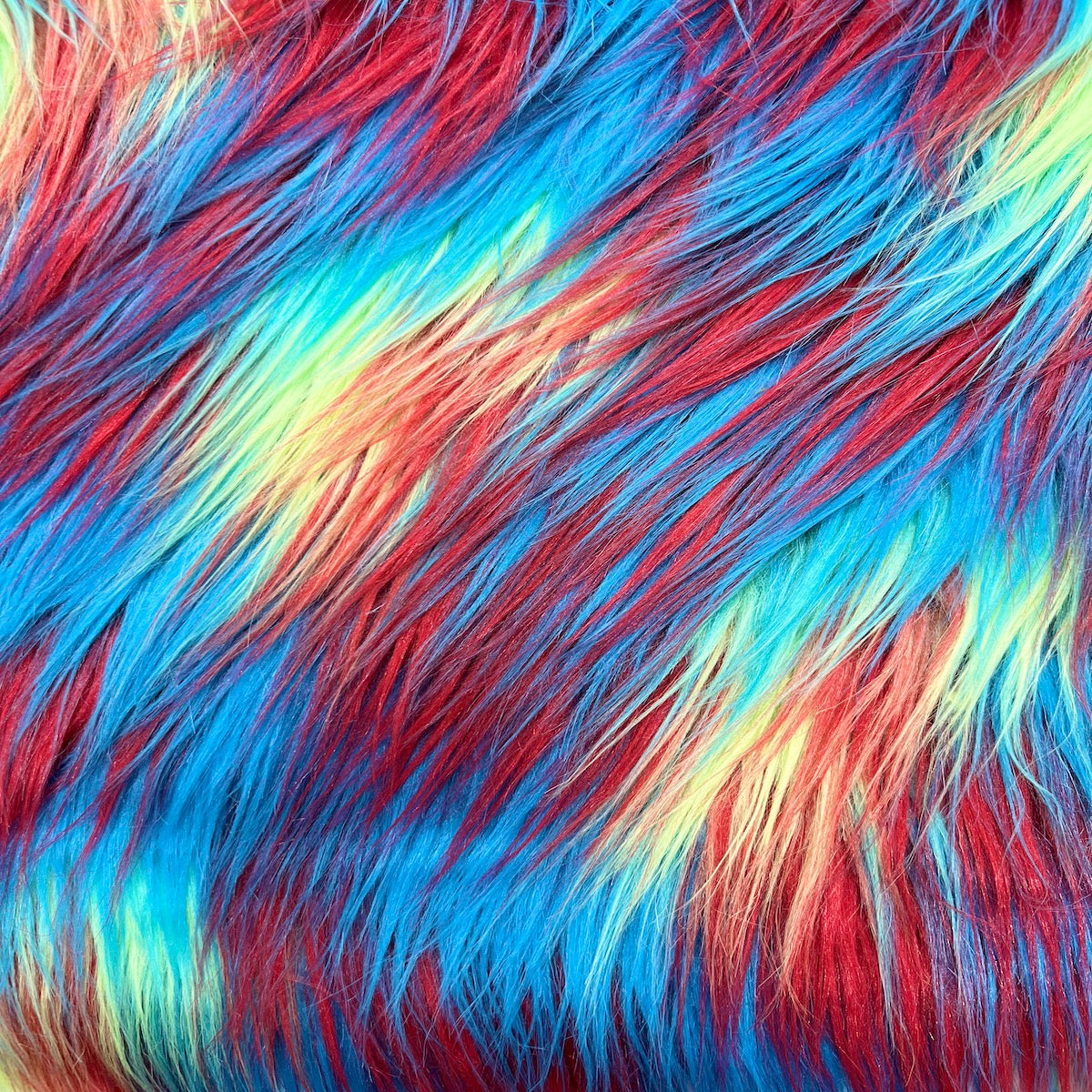 Three Tone Shaggy Faux Fur Fabric - Prismatic Fiber Arts