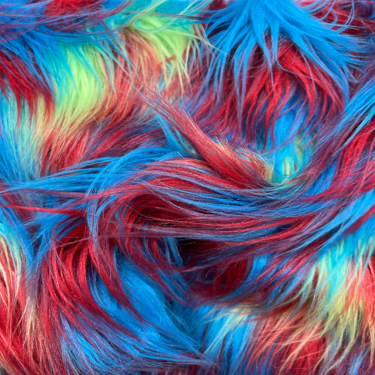 Three Tone Shaggy Faux Fur Fabric - Prismatic Fiber Arts