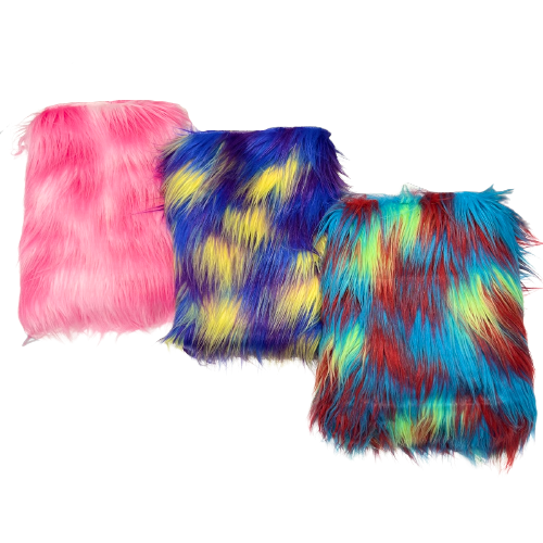 Three Tone Shaggy Faux Fur Fabric - Prismatic Fiber Arts