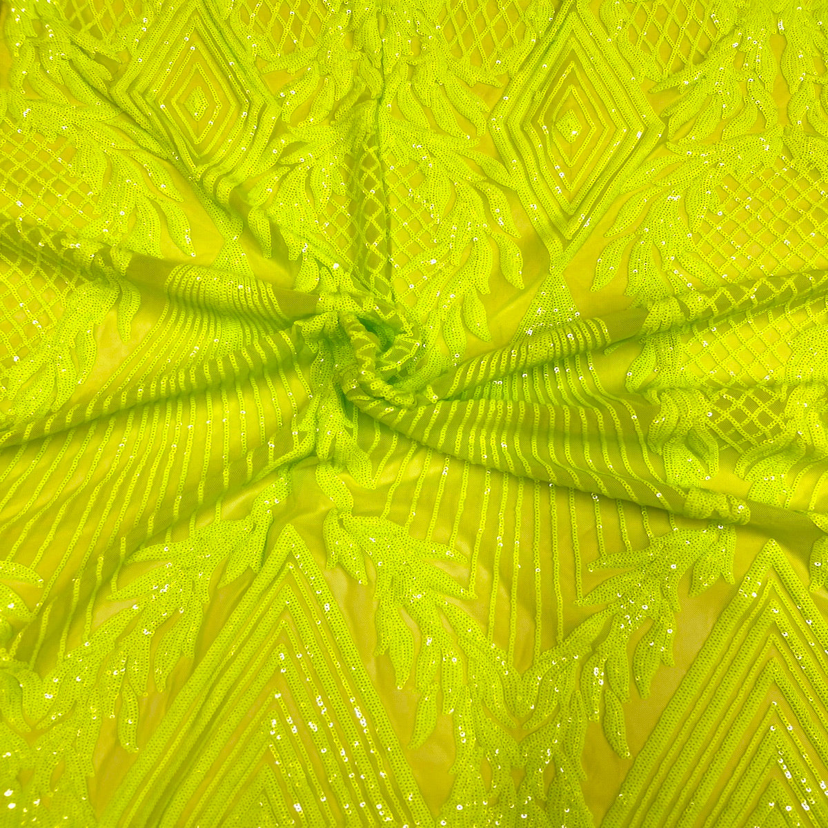 Alpica Geometric Stretch Sequins Fabric - Prismatic Fiber Arts