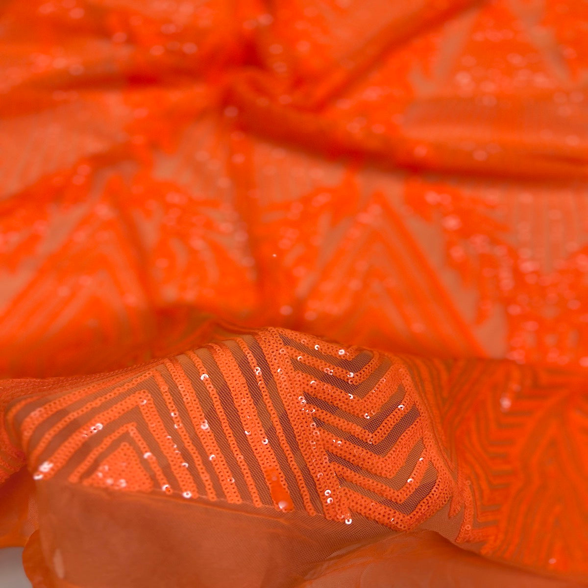 Alpica Geometric Stretch Sequins Fabric - Prismatic Fiber Arts