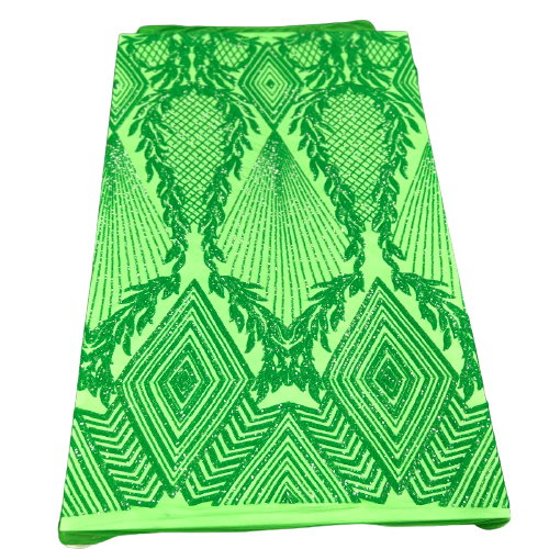 Alpica Geometric Stretch Sequins Fabric - Prismatic Fiber Arts