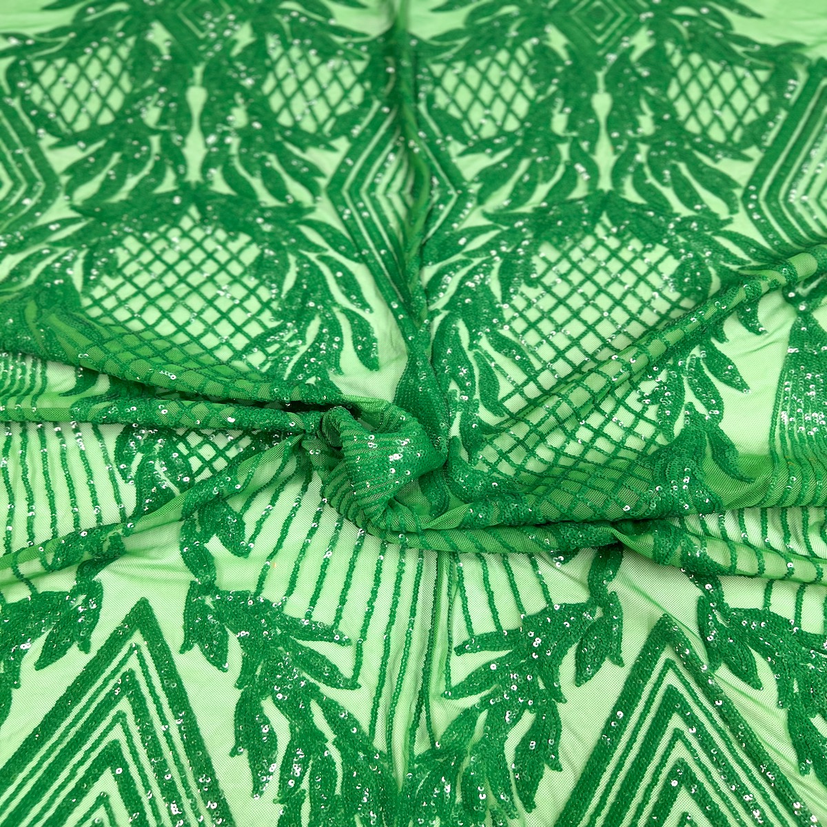 Alpica Geometric Stretch Sequins Fabric - Prismatic Fiber Arts