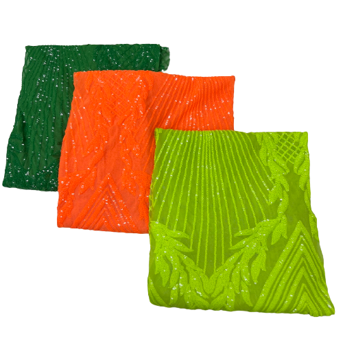 Alpica Geometric Stretch Sequins Fabric - Prismatic Fiber Arts