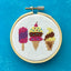 Ice Cream Mini Cross Stitch Kit - Prismatic Fiber Arts