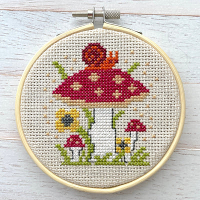 Mushrooms Cross Stitch Kit - Prismatic Fiber Arts