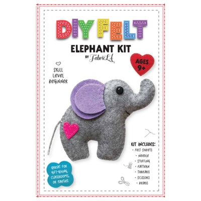 DIY Felt Elephant Craft Kit – Easy Sewing Project for Kids | FabricLA - Prismatic Fiber Arts