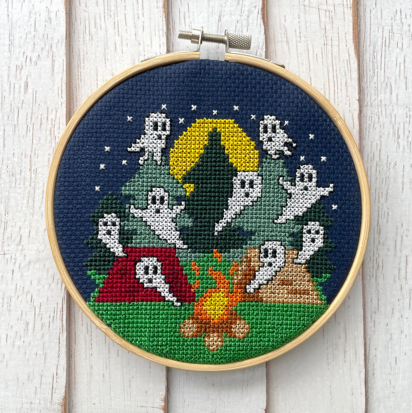 Campfire Stories Counted Cross Stitch DIY KIT - Prismatic Fiber Arts