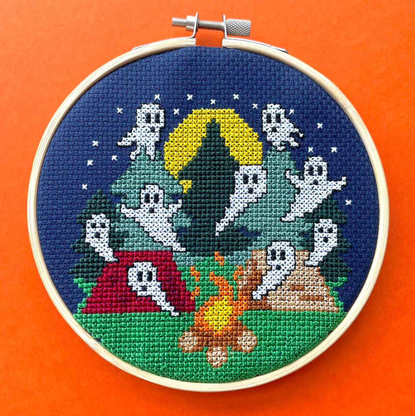 Campfire Stories Counted Cross Stitch DIY KIT - Prismatic Fiber Arts