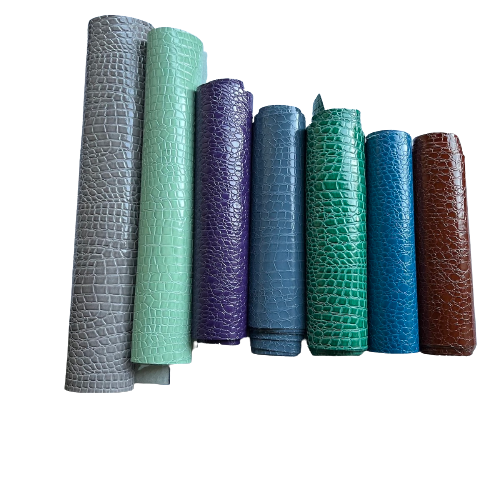 Faux Crocodile Vinyl Fabric - Prismatic Fiber Arts
