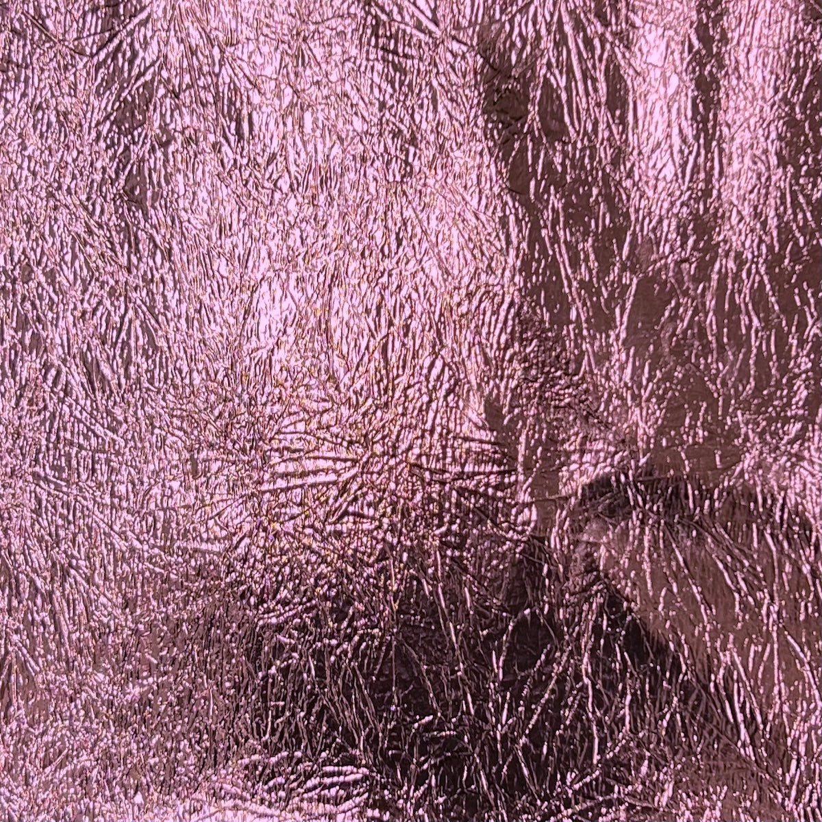 Crushed Distressed Foil Chrome Mirror Reflective Vinyl Fabric - Prismatic Fiber Arts