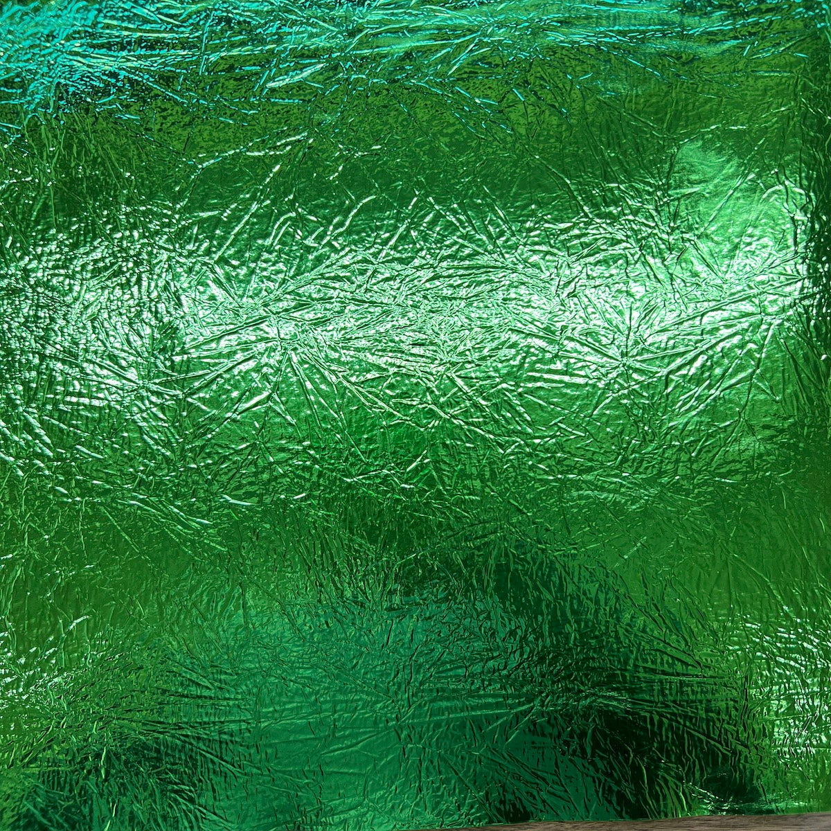 Crushed Distressed Foil Chrome Mirror Reflective Vinyl Fabric - Prismatic Fiber Arts