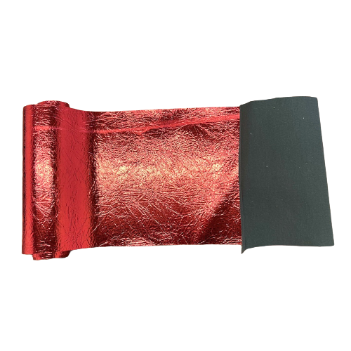 Crushed Distressed Foil Chrome Mirror Reflective Vinyl Fabric - Prismatic Fiber Arts