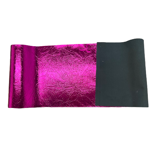 Crushed Distressed Foil Chrome Mirror Reflective Vinyl Fabric - Prismatic Fiber Arts