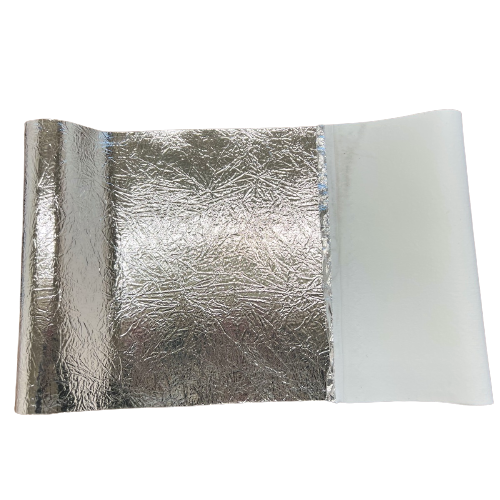 Crushed Distressed Foil Chrome Mirror Reflective Vinyl Fabric - Prismatic Fiber Arts