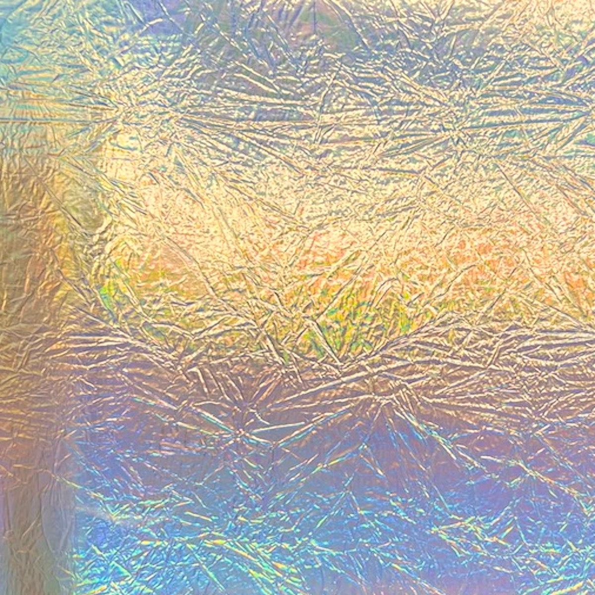 Crushed Distressed Foil Chrome Mirror Reflective Vinyl Fabric - Prismatic Fiber Arts