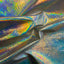 Crushed Distressed Foil Chrome Mirror Reflective Vinyl Fabric - Prismatic Fiber Arts