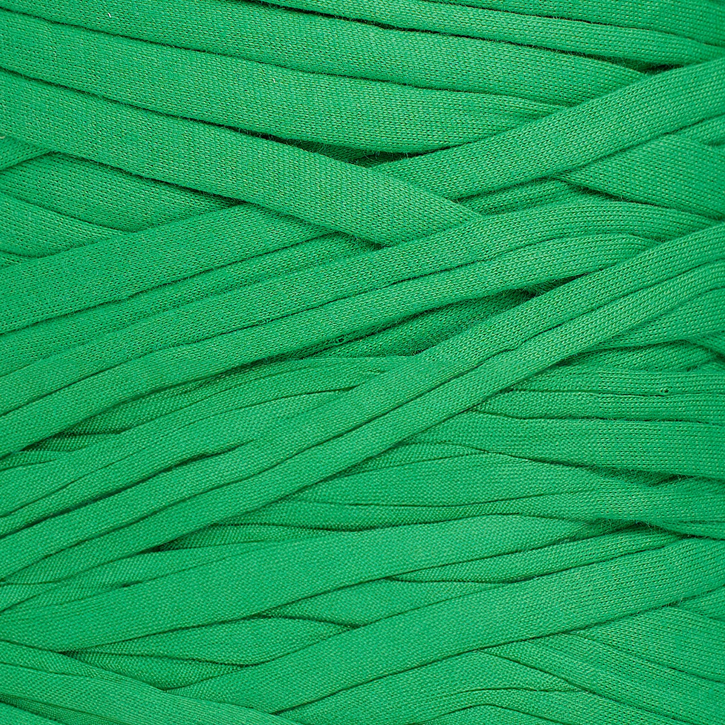 Recycled T-Shirt Fabric Yarn - Irish Green Color - Prismatic Fiber Arts