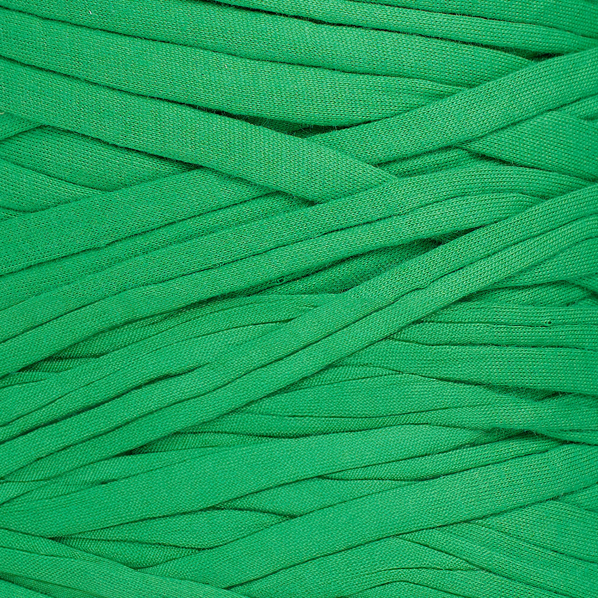 Recycled T-Shirt Fabric Yarn - Irish Green Color - Prismatic Fiber Arts