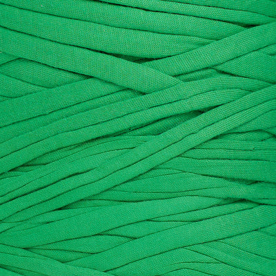 Recycled T-Shirt Fabric Yarn - Irish Green Color - Prismatic Fiber Arts
