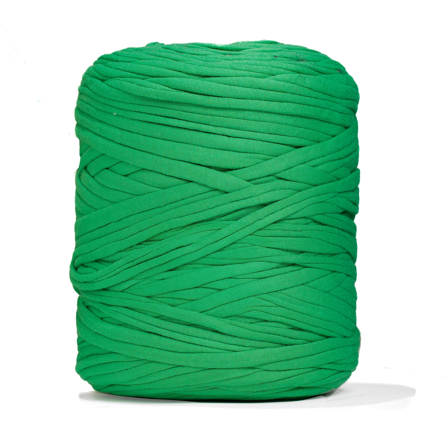 Recycled T-Shirt Fabric Yarn - Irish Green Color - Prismatic Fiber Arts
