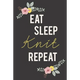 Eat Sleep Knit Repeat: Knitting Paper 4:5 - 125 pages to note down your Knitting projects and patterns.
