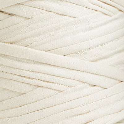 Recycled T-Shirt Fabric Yarn - Ivory Color - Prismatic Fiber Arts