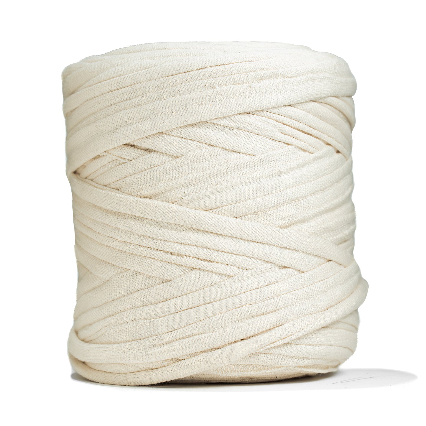 Recycled T-Shirt Fabric Yarn - Ivory Color - Prismatic Fiber Arts