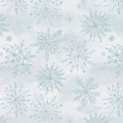 Ice Snowfall Cotton Wideback Fabric per yard - Prismatic Fiber Arts