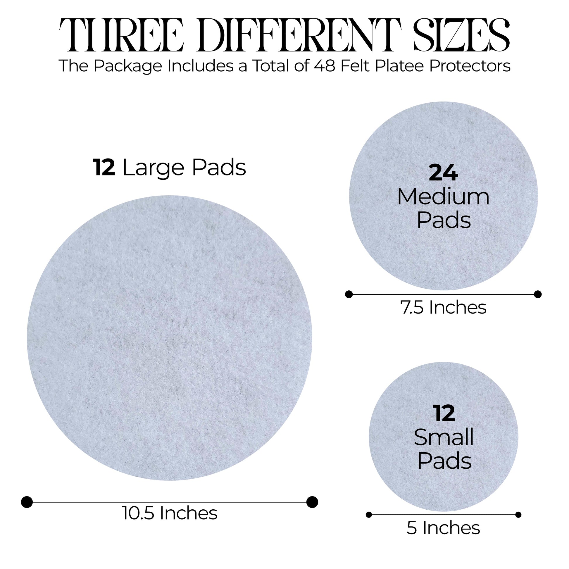 Felt Plate Dividers – Set of 48 (3 Sizes) | FabricLA - Prismatic Fiber Arts