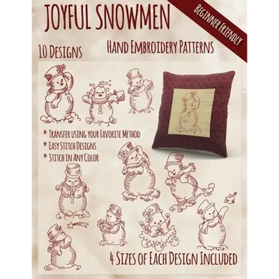 Joyful Snowmen Hand Embroidery Patterns