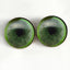 Jade Green Jaguar Inspired Sew-On Button Glass Eyes - Prismatic Fiber Arts