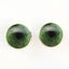 Jade Green Jaguar Inspired Sew-On Button Glass Eyes - Prismatic Fiber Arts