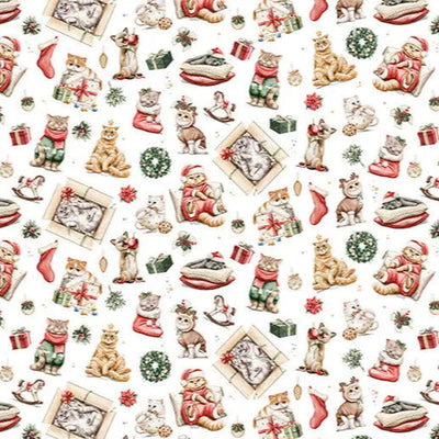 Jingle Paws Digital Cuddle Multi Fabric per yard - Prismatic Fiber Arts