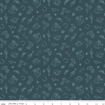 John Wayne American West Icons Navy 43"/44" Fabric Per Yard - Prismatic Fiber Arts