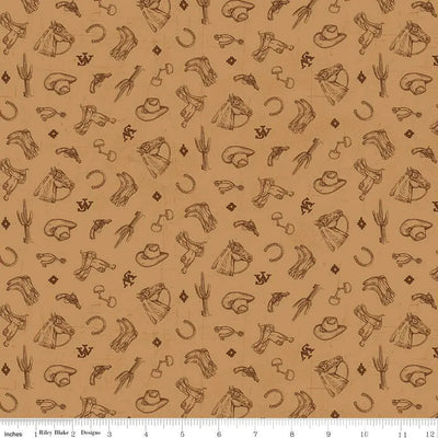 John Wayne American West Icons Tan 43"/44" Fabric Per Yard - Prismatic Fiber Arts